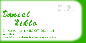 daniel miklo business card